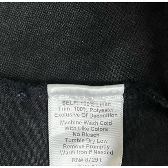 Johnny Was Jojo Linen Embroidered Asymmetrical Tunic Mini Dress Size Small - Picture 9 of 9